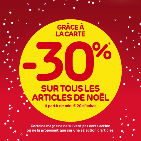 -30% sur les articles de Noël