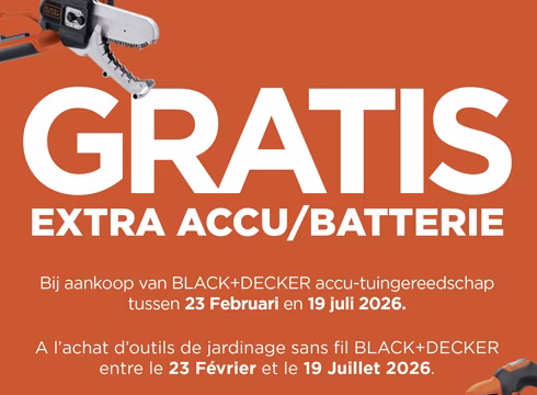Black+Decker gratis accu cashback | Praxis