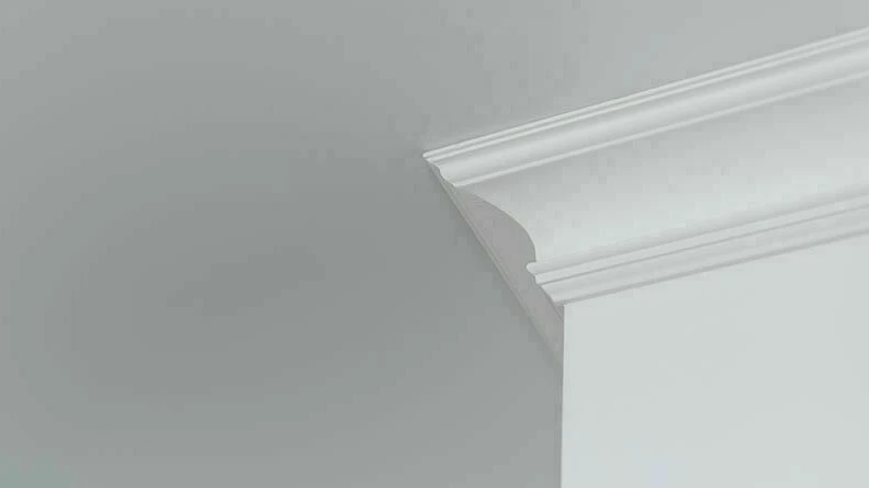 Witte plafondplinten | Plinthes de plafond blanches 