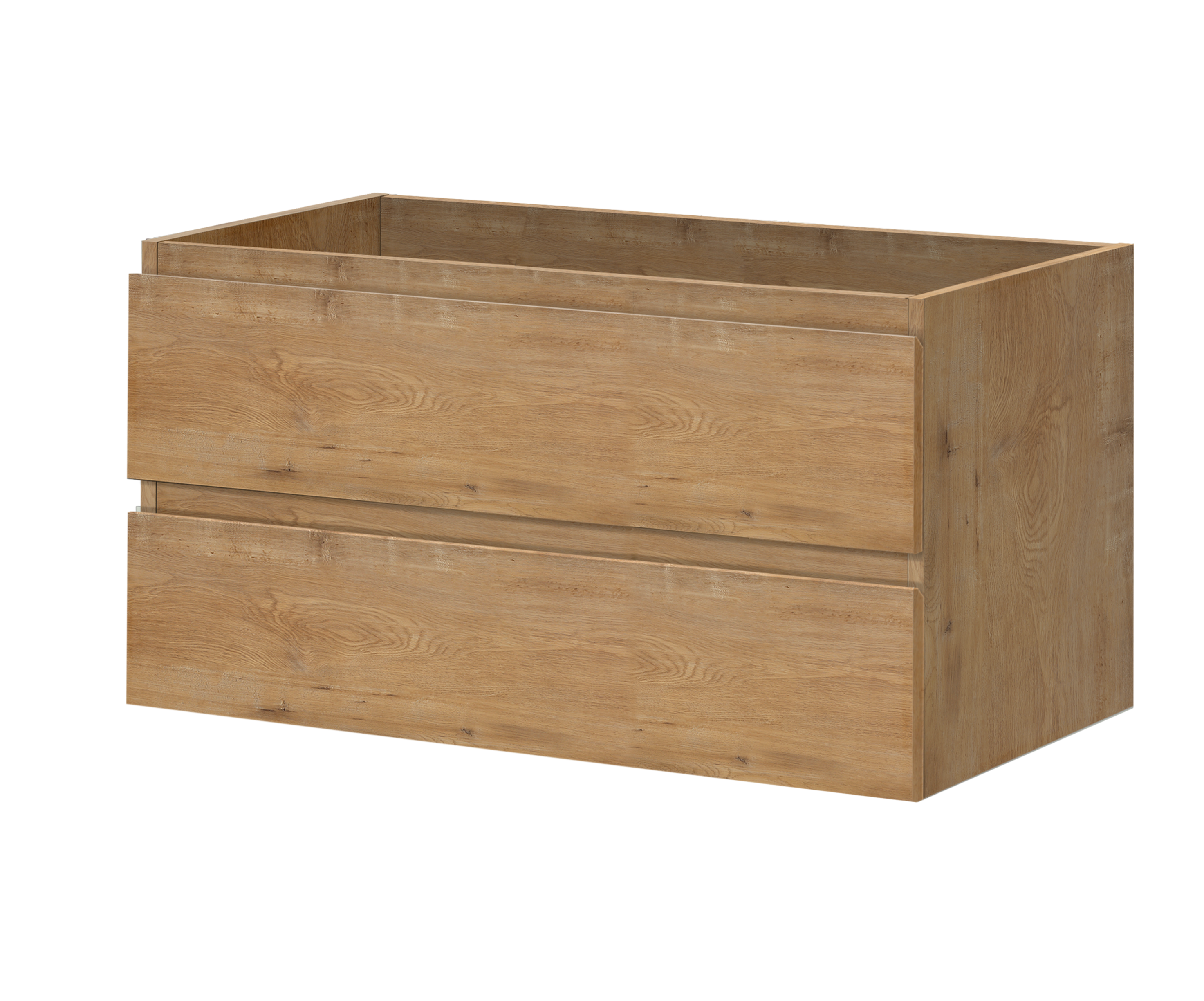 Een houten badkamer meubel | Un meuble de salle de bain en bois 