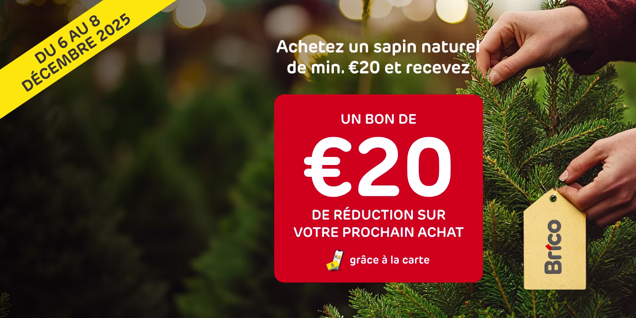 Christmas tree action. fr-BE. Kerst actie | Action Noël