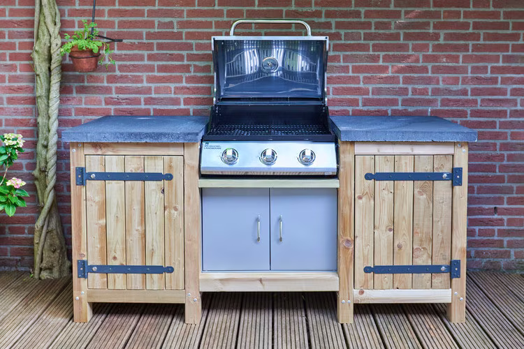 Ombouw maken voor gas BBQ