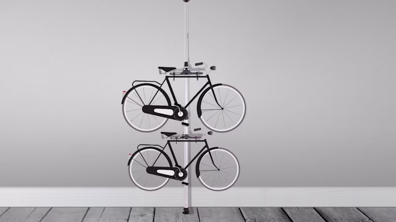 Porte-vélo avec des pièces de chez Brico et Ikea