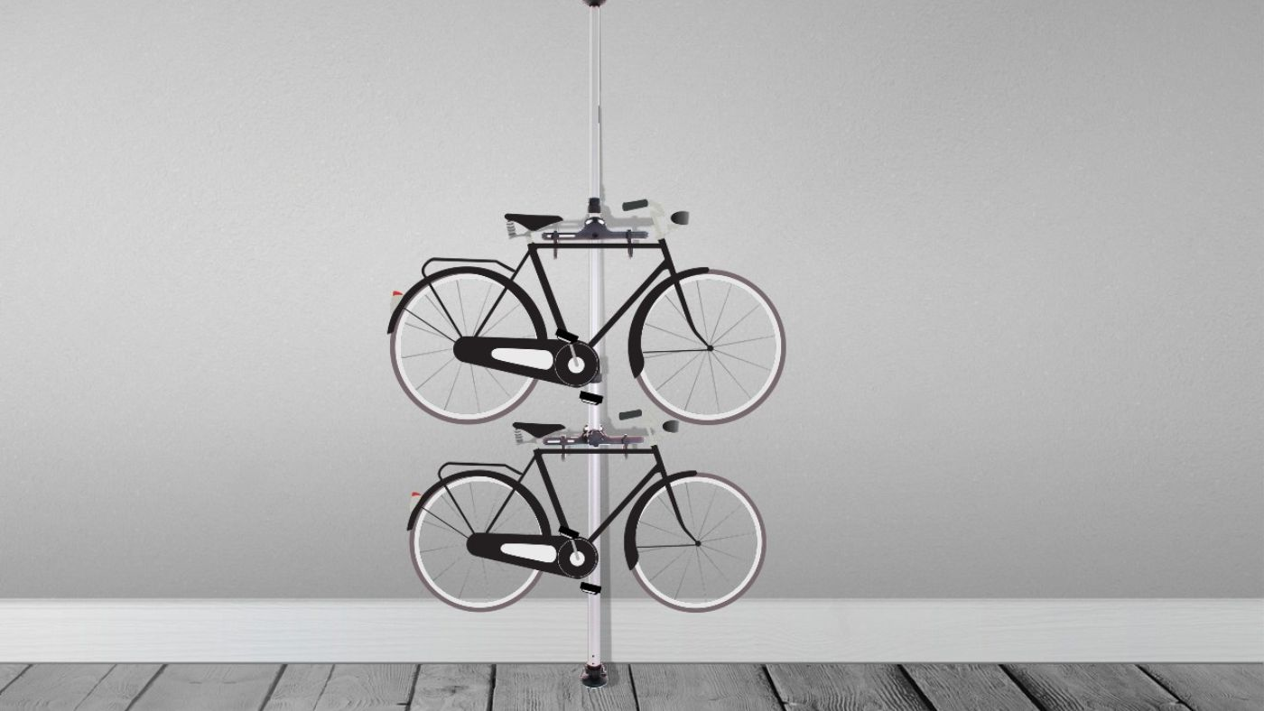 Porte-vélo avec des pièces de chez Brico et Ikea