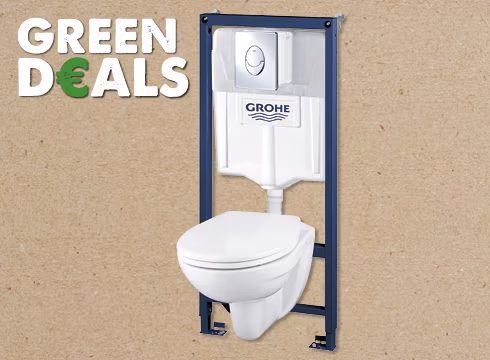 47% korting op het Grohe Solido Inbouwtoilet set + toiletpot Geo