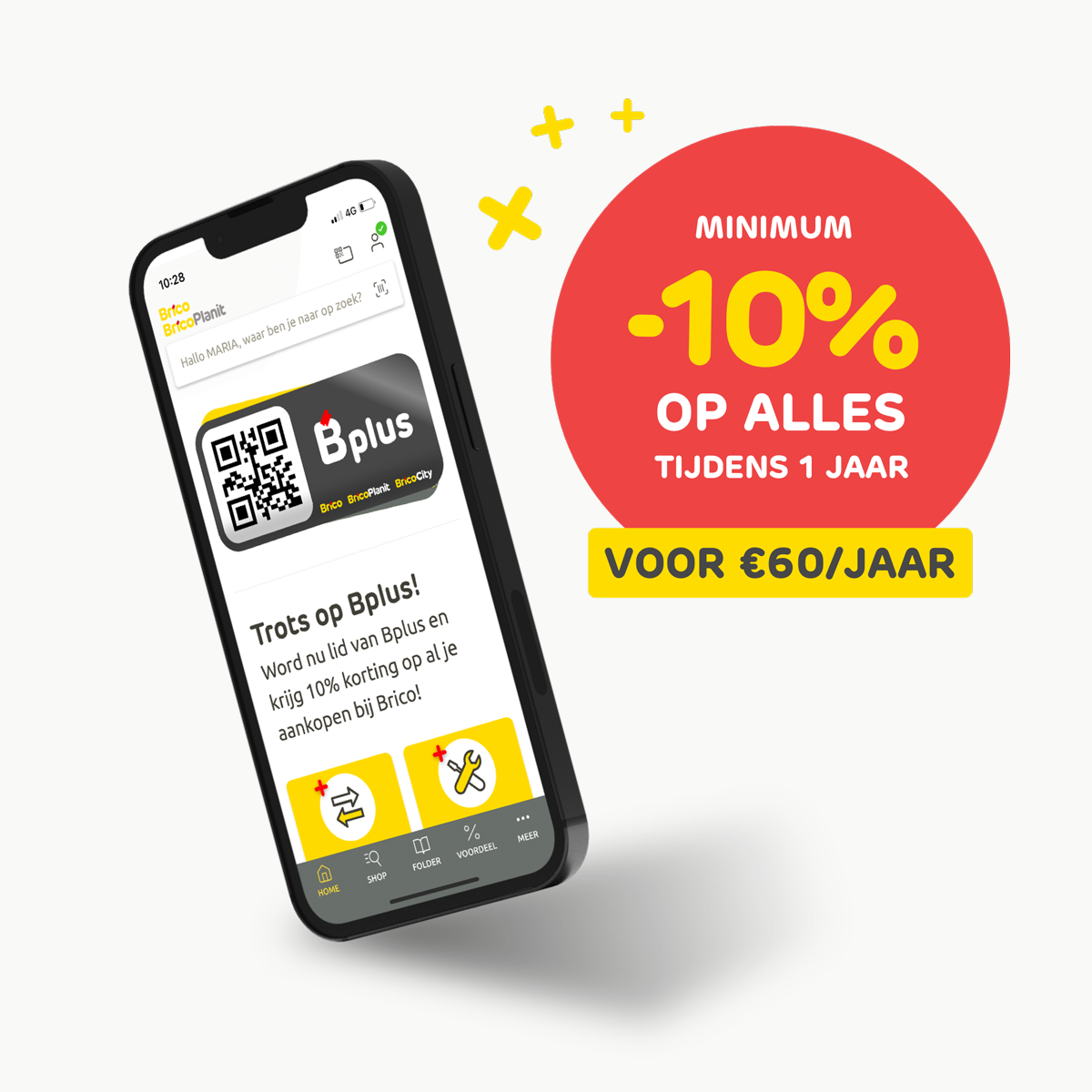 Bplus op een telefoon | Bplus sur un téléphone 