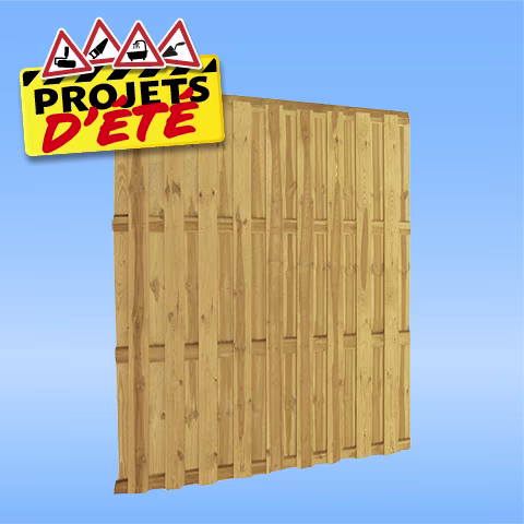 Promo Brico panneau de jardin en bois