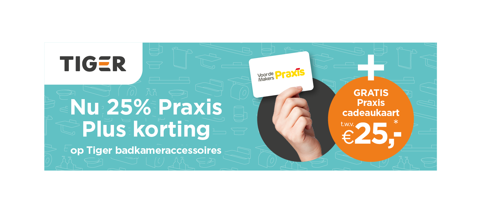 Hoge korting op Tiger badkameraccessoires bij Praxis