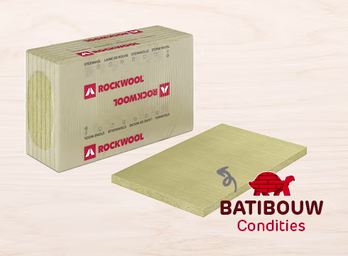 25% korting op een pak van 10 Rockwool isolatieplaten