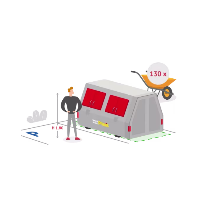 Huur een Bouwafval container van 10 kubieke meter