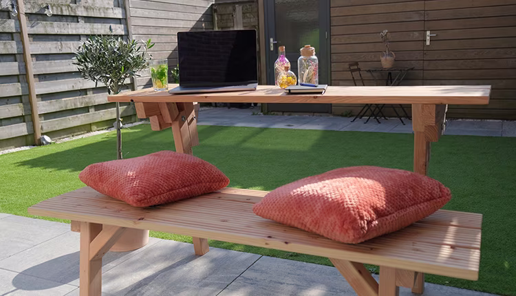 loungebank steigerhout