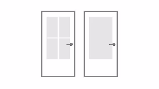 Front or service door.