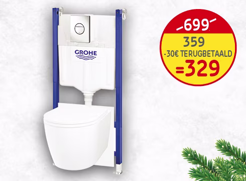 Korting op het GROHE Solido Compact Start Round 5-in-1 toiletpakket