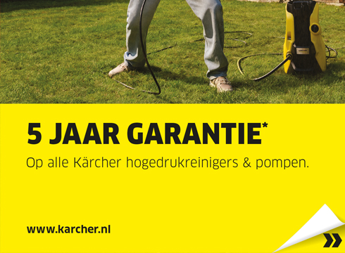 Karcher 5 jaar garantie op hogedrukreingers & pompen | Praxis