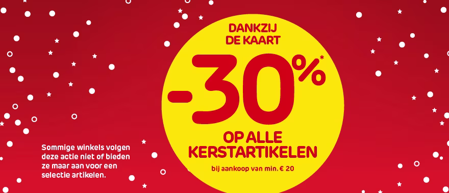 -30% op kerstartikelen