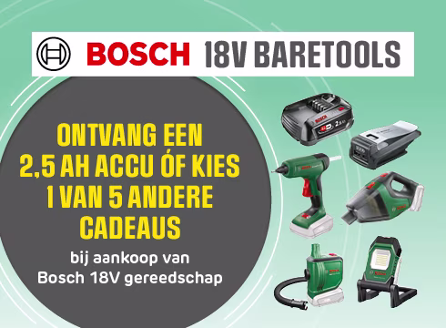 20% korting op de klopschroefboormachine easy impact Bosh