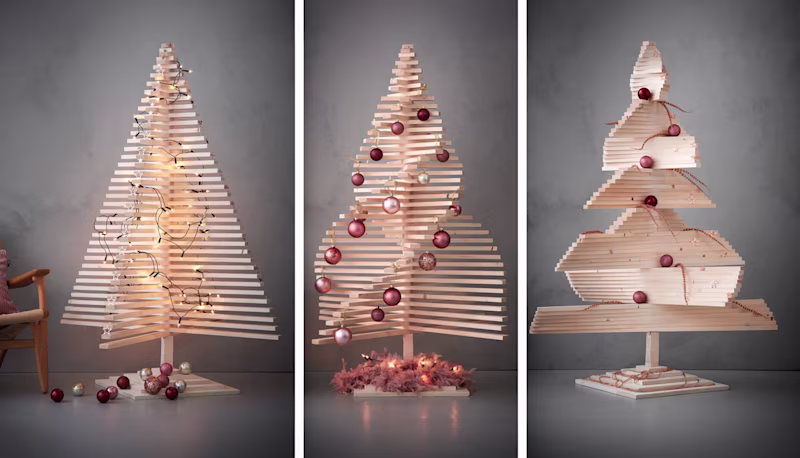 Maak een houten 3D kerstboom  