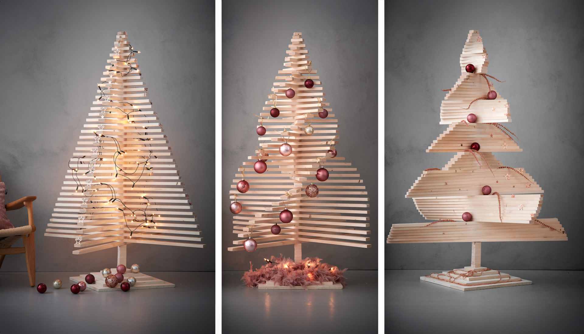 Maak een houten 3D kerstboom  