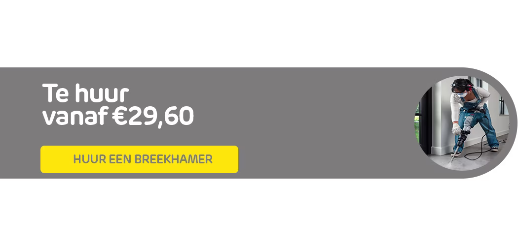 Huur een breekhamer bij Praxis via de Boels verhuurservice
