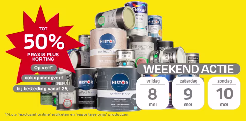 Tot 50% korting op verf bij Praxis