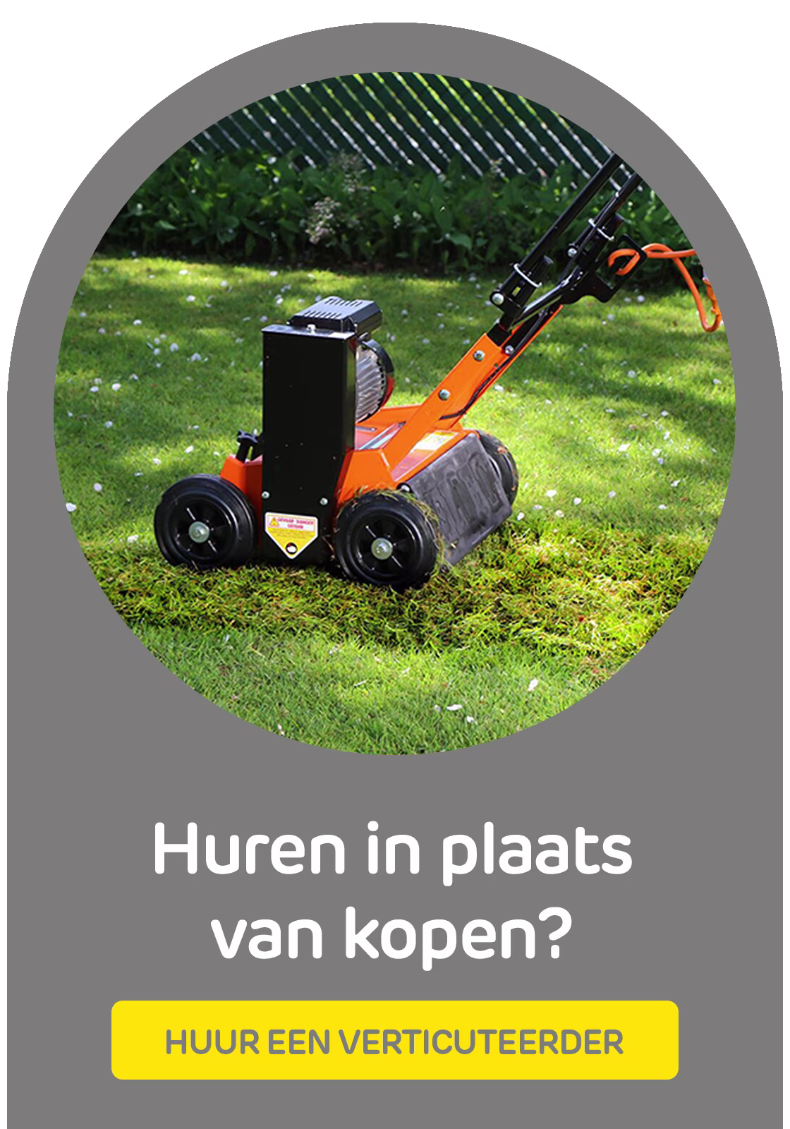 Huur een verticuteermachine bij Praxis via de Boels verhuurservice