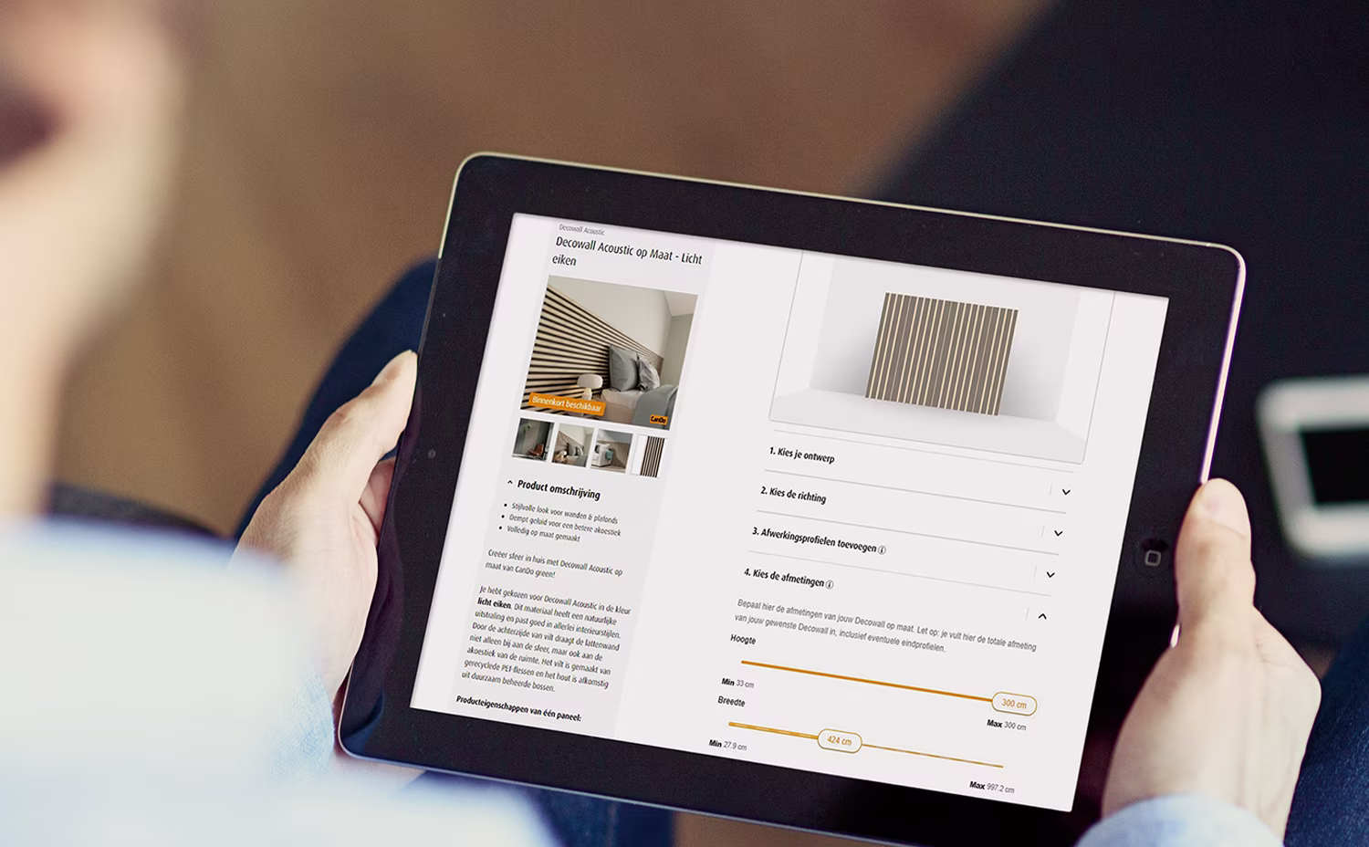 Lattenwand op maat configurator