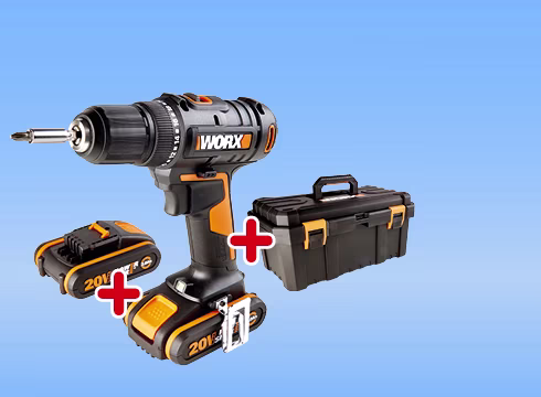 46% korting op de Worx accuboormachine