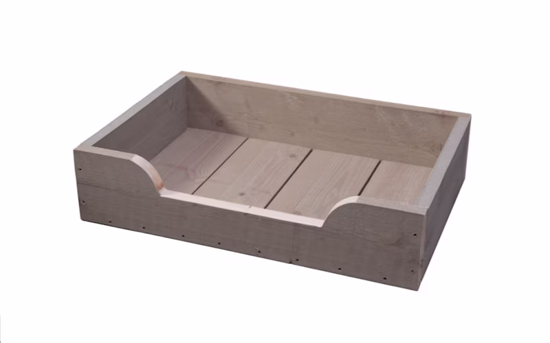 Maak een steigerhouten hondenmand
