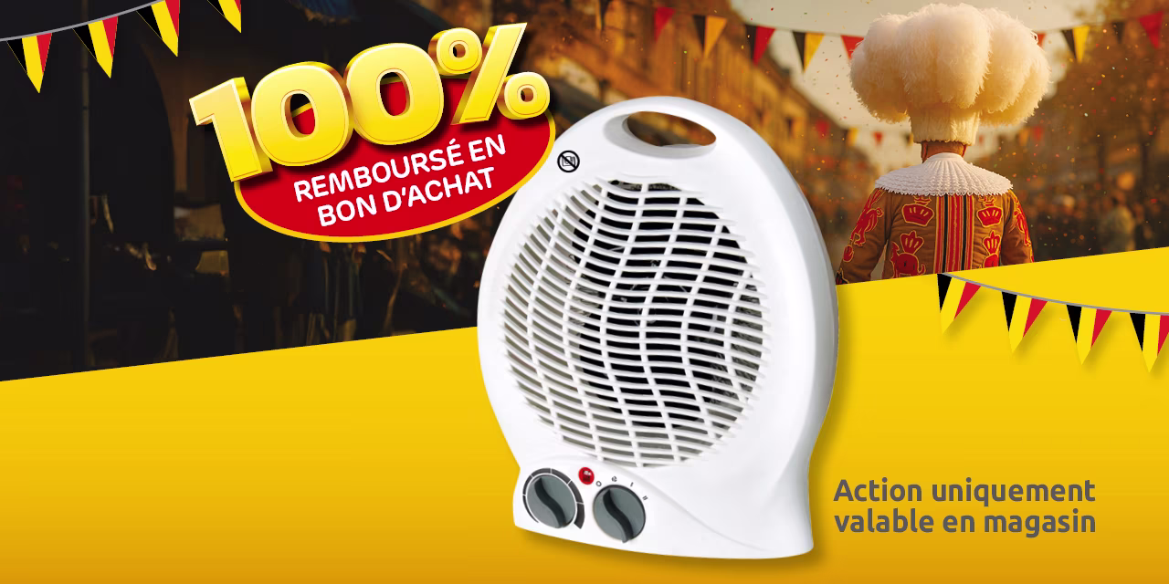 Promo Brico chauffage soufflant Baseline blanc 2000W
