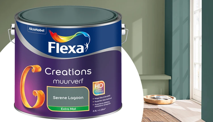 Flexa Creations muurverf Serene Lagoon verfpot | Praxis