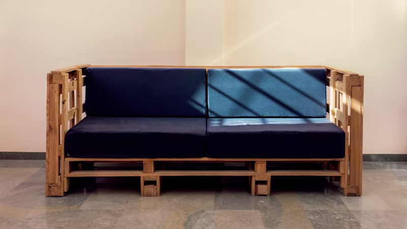 Un salon de jardin en palettes Un salon de jardin en palettes