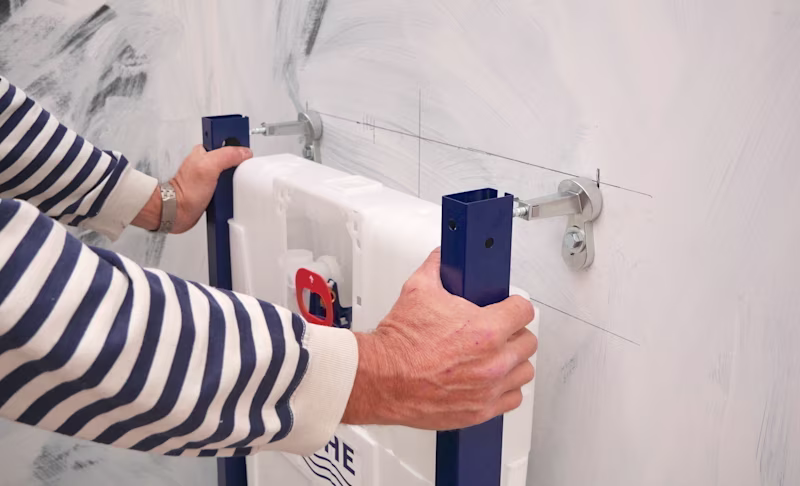 Inbouwreservoir plaatsen