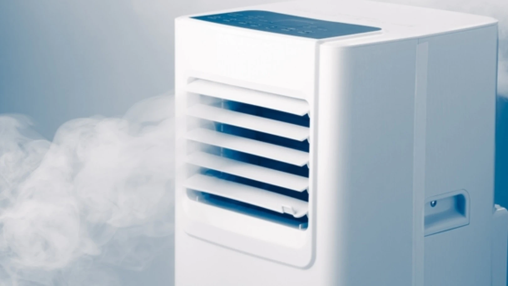 climatisateur mobile avec de l'air frais qui en sort | mobiele airconditioner waaruit verse lucht komt