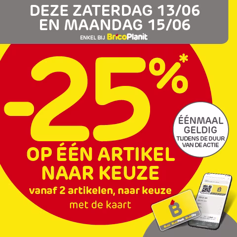 Korting enkel BricoPlanit