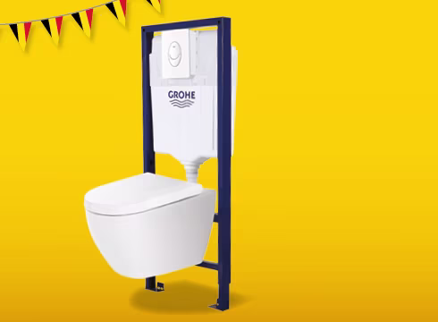 52% de remise sur le réservoir de chasse encastré Grohe et cuvette suspendu AquaVive