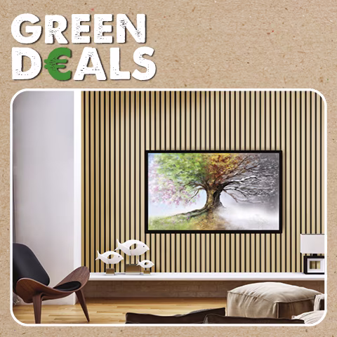 Brico promo Quanti akoestische lattenwand | Promo Brico mur à lattes acoustiques Quanti