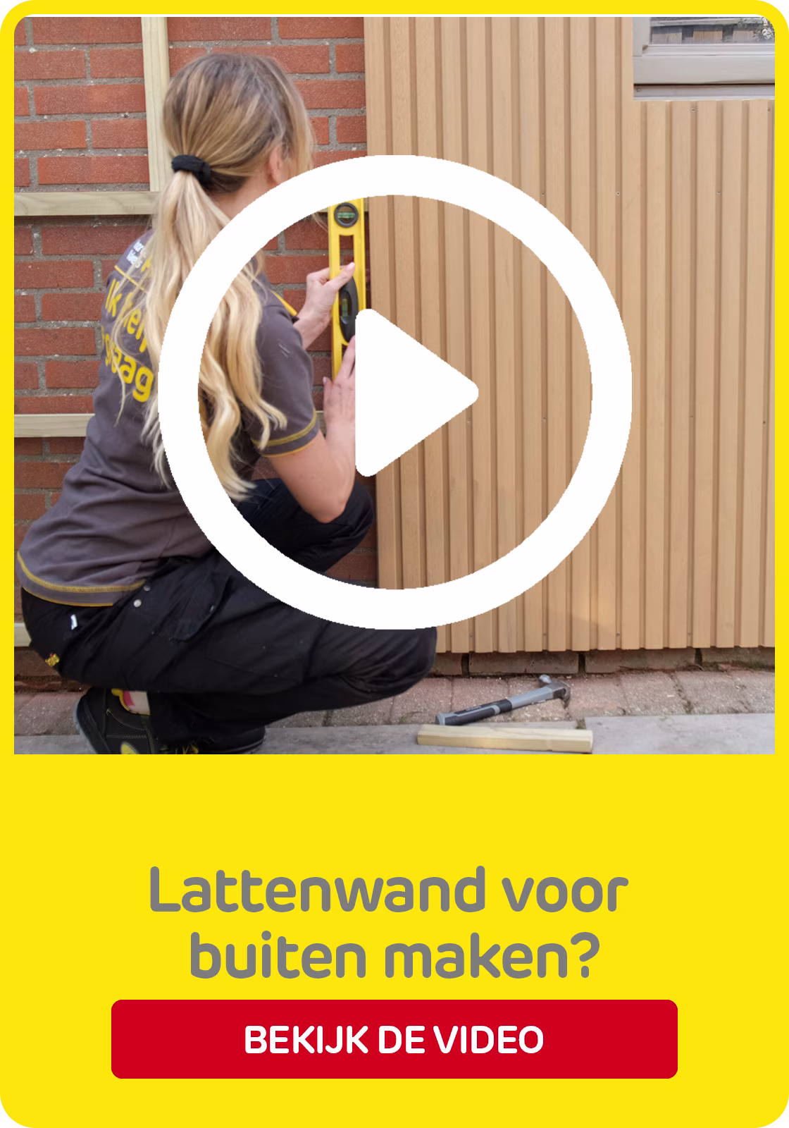 Stappenplan buitenlattenwand maken