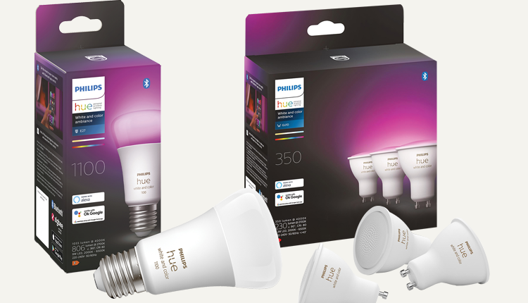 Op Philips HUE white Ambiance en color Ambiance*