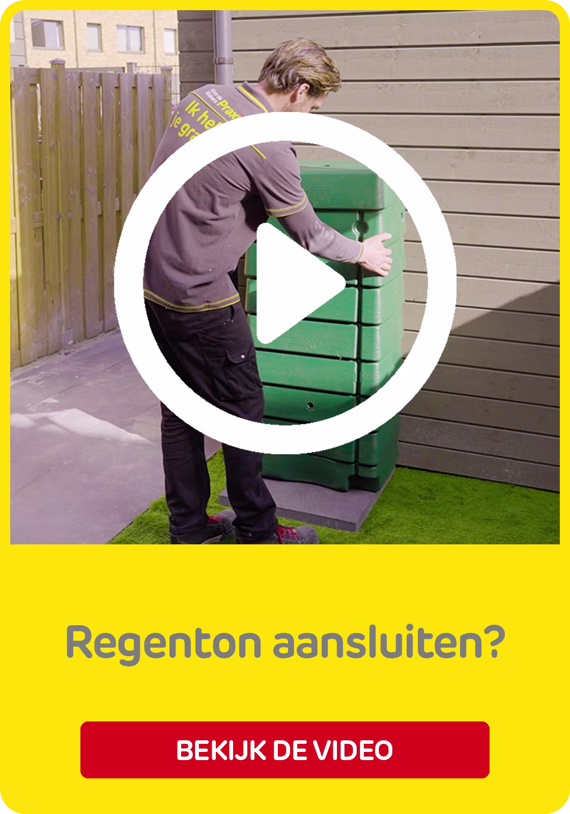 Stappenplan regenton aansluiten