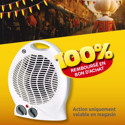 Promo Brico chauffage soufflant Baseline blanc 2000W
