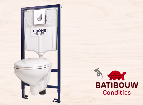 30% korting op Grohe Solido Inbouwtoilet set met randloze toiletpot Geo