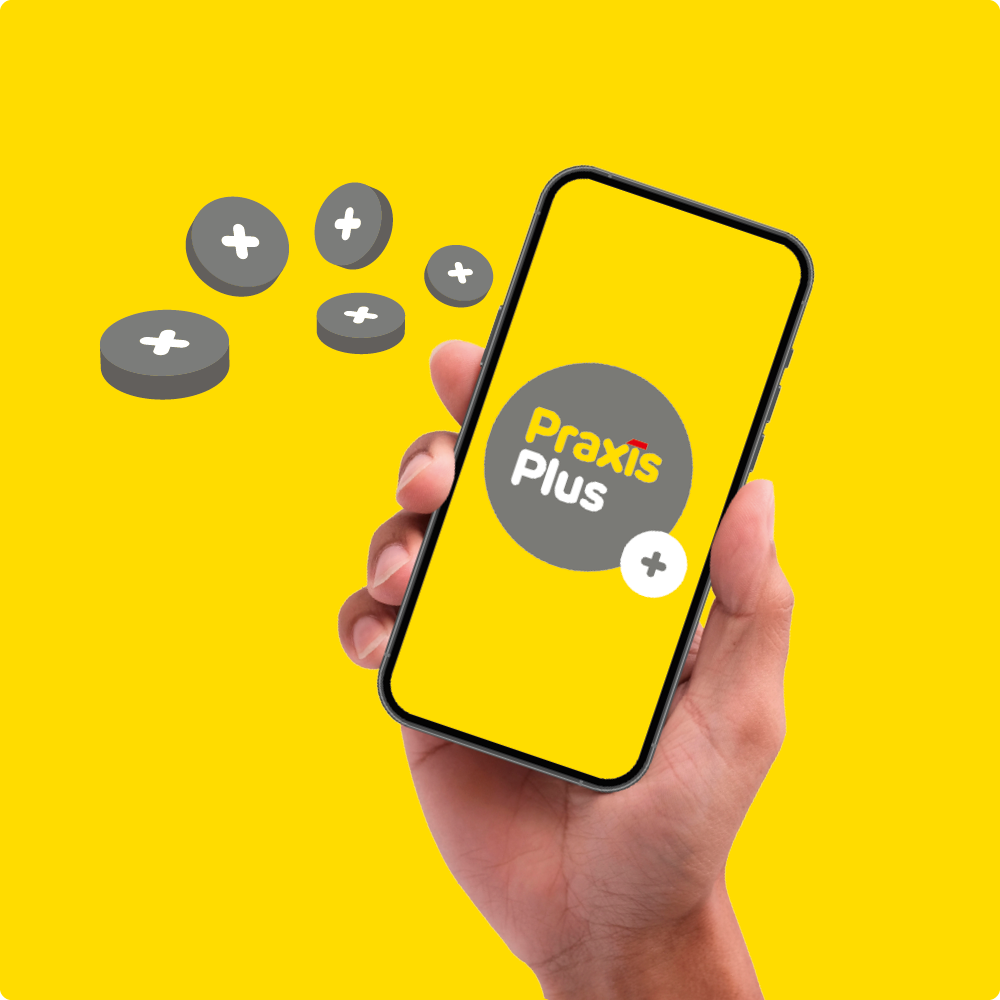 Altijd héél véél voordelen met de Praxis Plus app