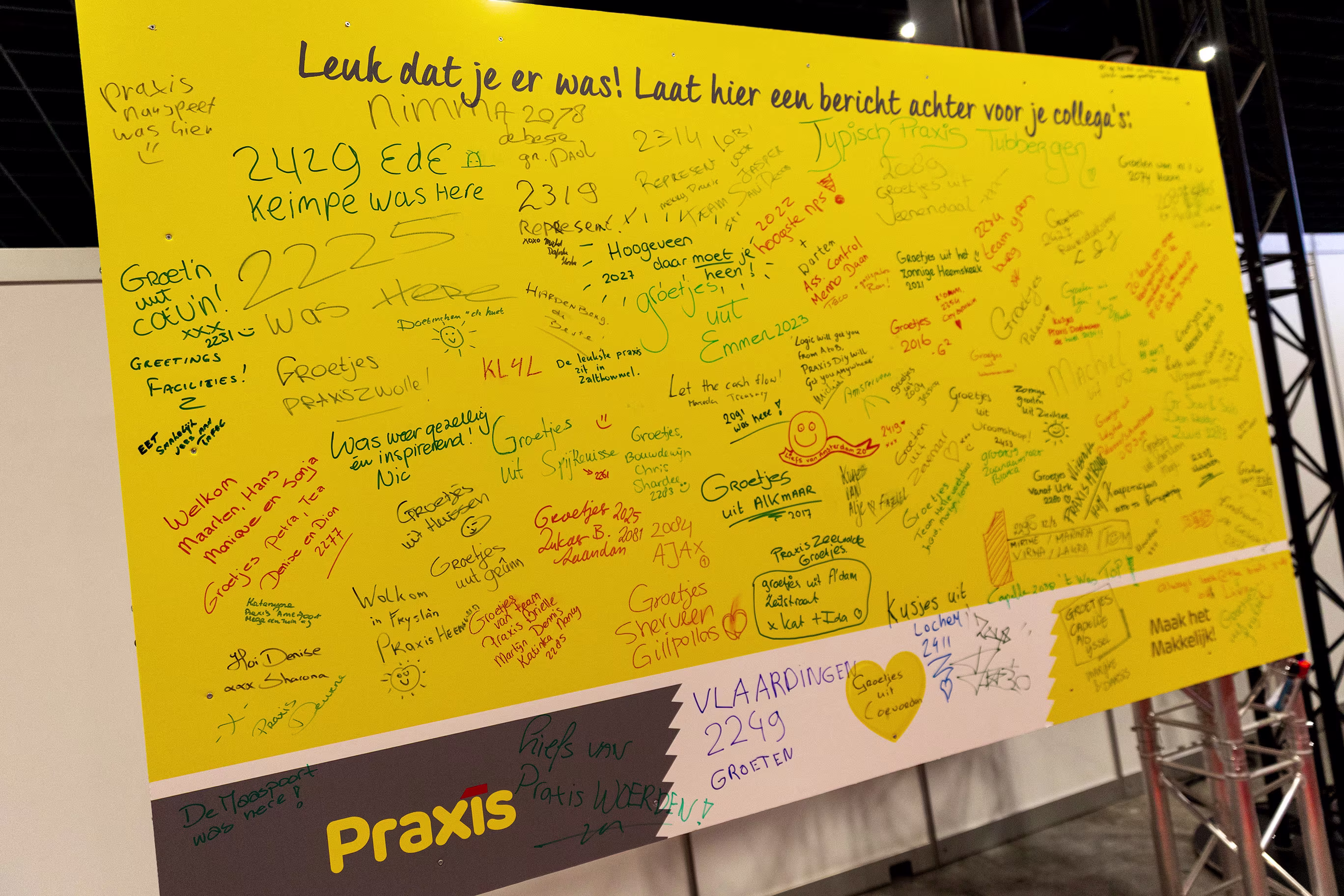 Message wall Praxis Makers Beurs
