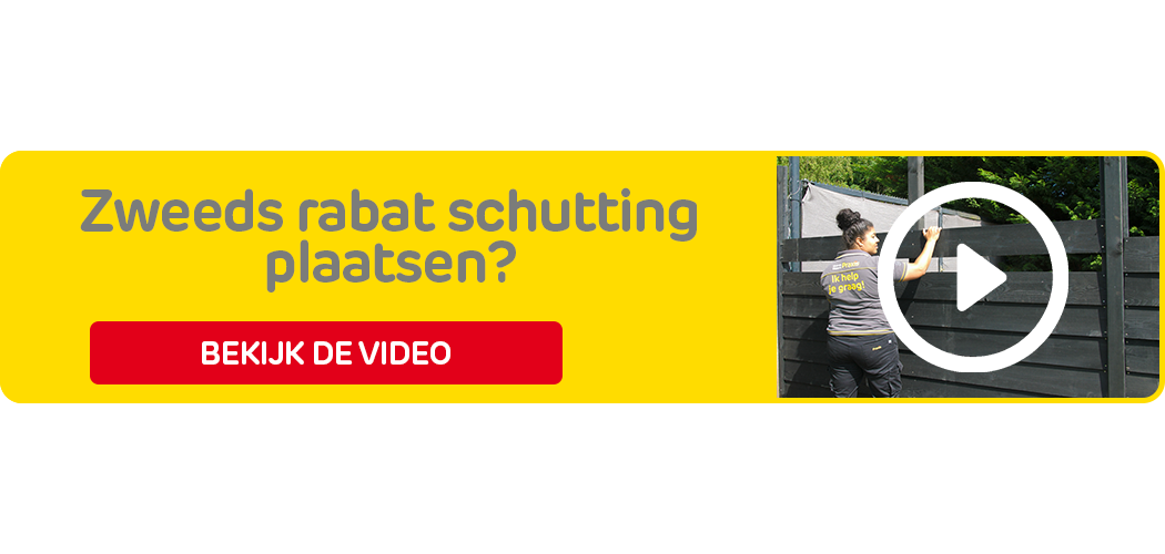 Stappenplan Zweeds rabat schutting plaatsen