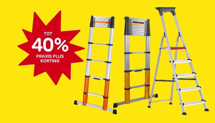 Hoge korting op diverse trappen en ladders*