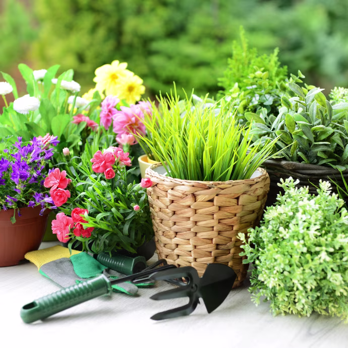6. Decoratieve planten en bloempotten