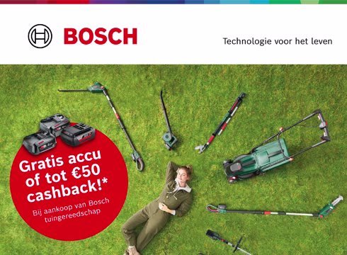 Cashback bij aankoop van Bosch tuingereedschap | Praxis