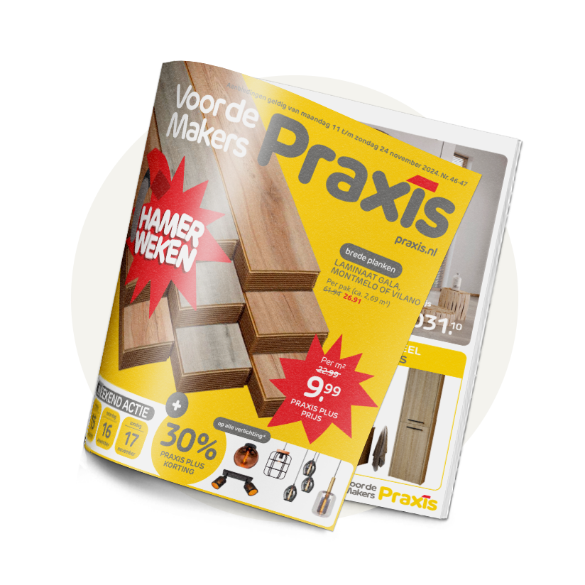 Praxis Folder vol met aanbiedingen - week 46 2024