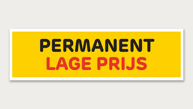 permanent lage prijzen 