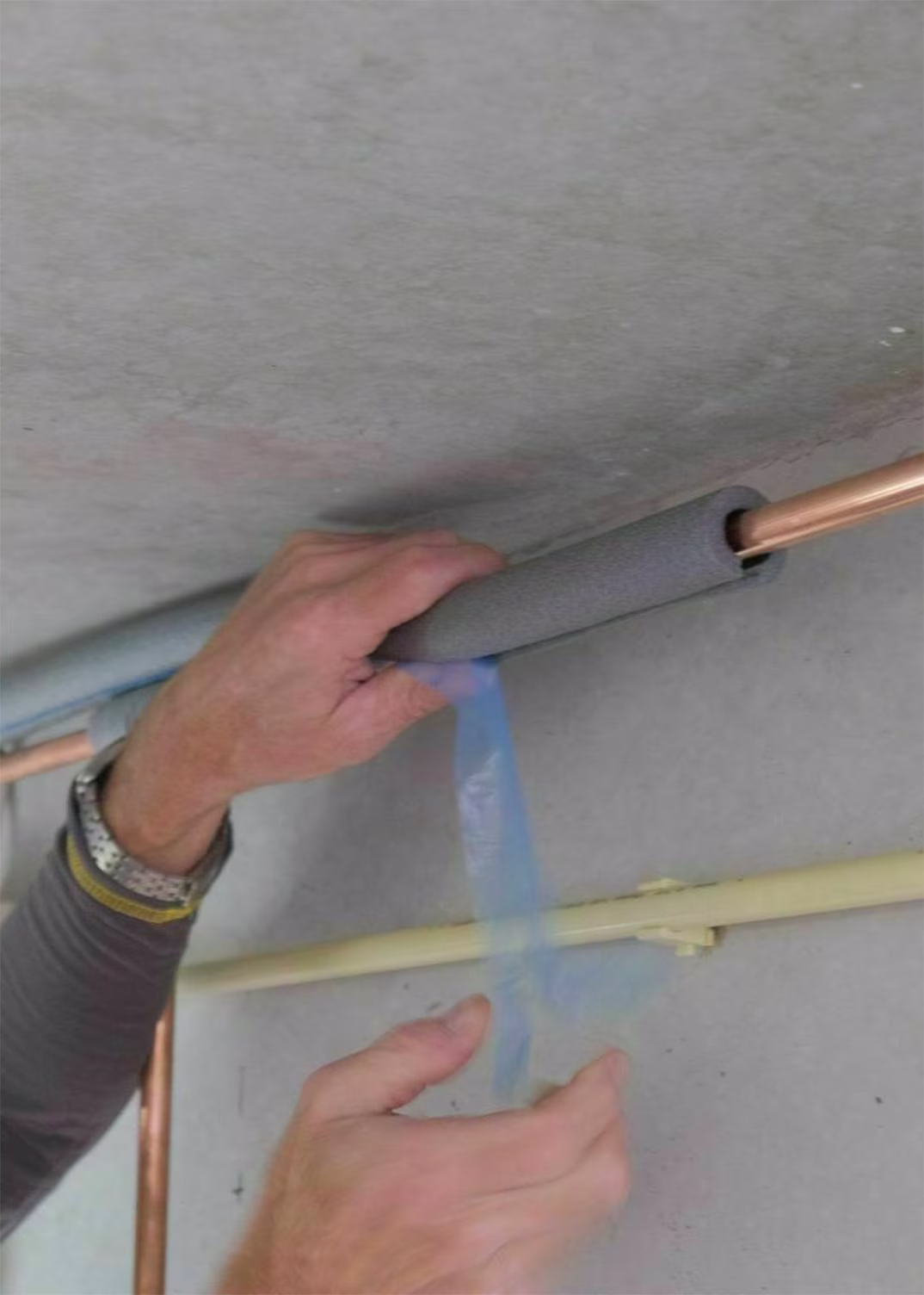 huurhuis isoleren met verwarmingsbuis isolatie 2
